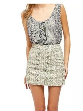 NWT Free People Macadamia Combo Mini Skirt